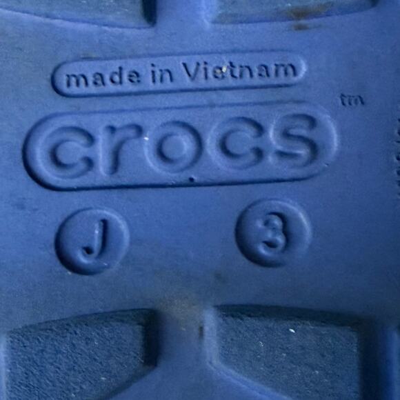Crocs Blue Rain Boots youth junior size 3 - Picture 2 of 11